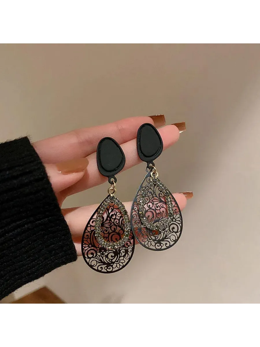 серьги восточные черные