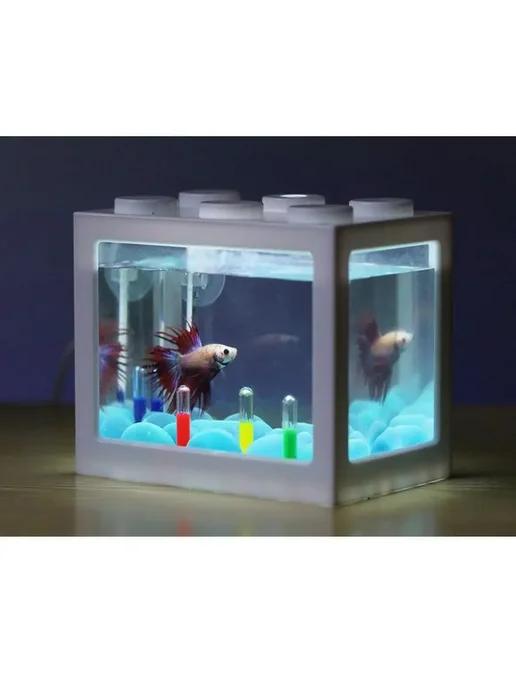 nezz Мини аквариум с подсветкой 16x14.5 см белый, 16x14.5 см, белый, фото 2