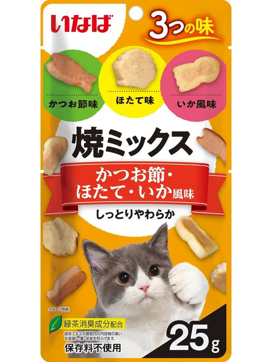 Запеченное ассорти для кошек вкус кацуобуси, гребешка 25г