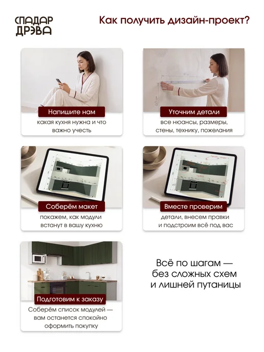 СпадарДрэва Кухонный гарнитур модульный навесной 30 см, зеленый, фото 5