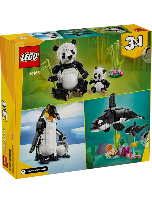 LEGO Конструктор Creator 31165 Дикие животные Семья панд 3в1, черный, фото 3