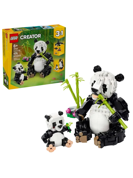 LEGO Конструктор Creator 31165 Дикие животные Семья панд 3в1, черный, фото 4