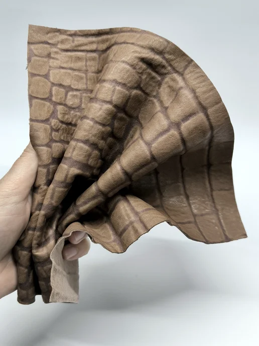 Kozha_natural Натуральная кожа для рукоделия, 20×15 см, коричневый, фото 4