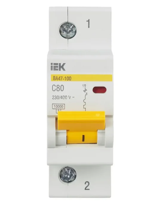 Iek Автоматический выключатель 1P C 6А 10кА, KARAT, 80А, белый, фото 3