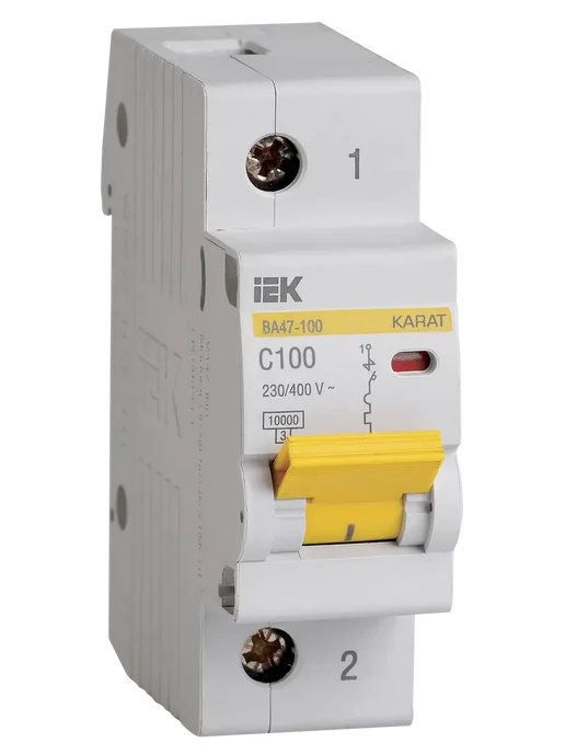 Iek Автоматический выключатель 1P C 6А 10кА, KARAT, 100А, белый