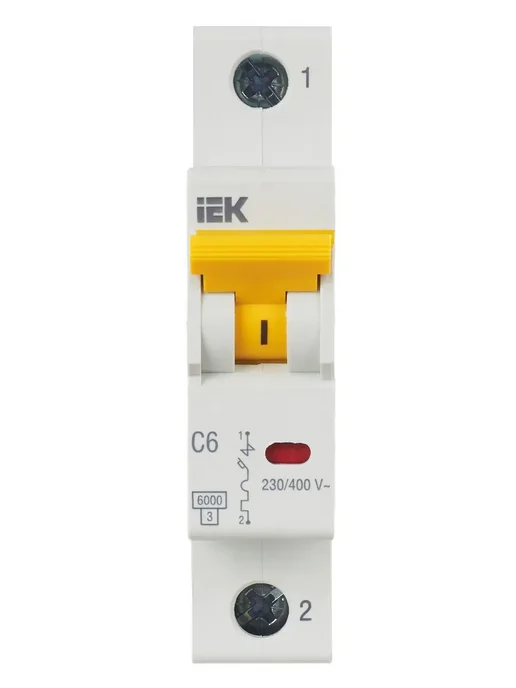 Iek Автоматический выключатель 1P C 16А 6кА, KARAT, 6А, белый, фото 3