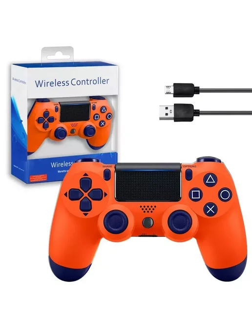 Геймпад PS4 DualShock беспроводной AA, оранжевый