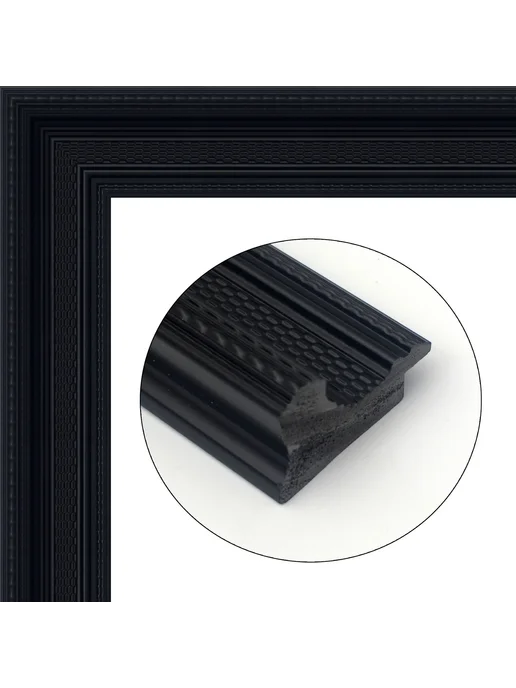 Кинешемская рамочка Рамка багетная для картин со стеклом 40 x 30 см, РБ-190, 24x18 см, фото 2
