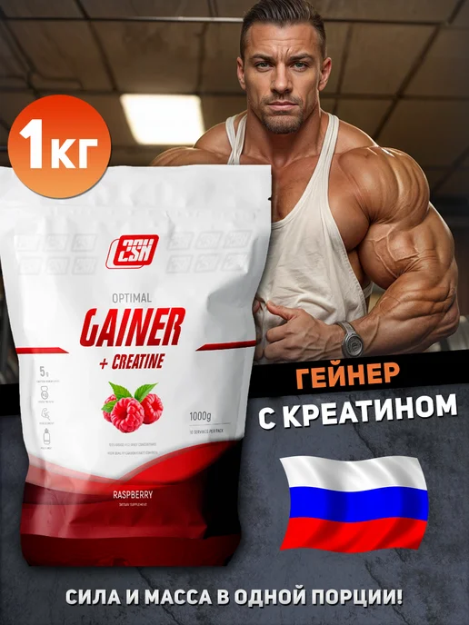 2SN Гейнер для быстрого набора массы Mass Gainer 1 кг малина, 1 кг