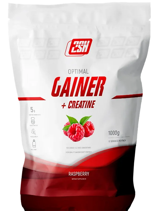 2SN Гейнер для быстрого набора массы Mass Gainer 1 кг малина, 1 кг, фото 4