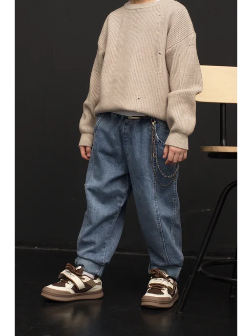 GrOOsha Джинсы багги, голубой, фото 3