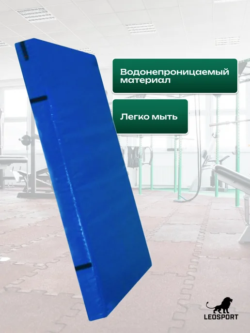 LeoSport Чехол на мат спортивный 200*100*10см.Тент,синий, 200x100x10 см, фото 7