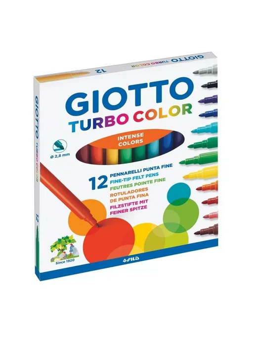 GIOTTO TURBO COLOR фломастеры набор 12 цветов F416000, 12 цв., фото 3