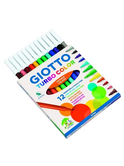 GIOTTO TURBO COLOR фломастеры набор 12 цветов F416000, 12 цв., фото 4