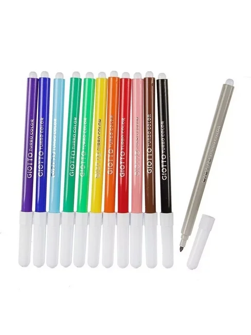 GIOTTO TURBO COLOR фломастеры набор 12 цветов F416000, 12 цв., фото 5