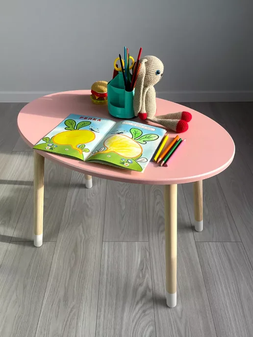 DIMDOMkids Стол детский Овал розовый, розовый, фото 8