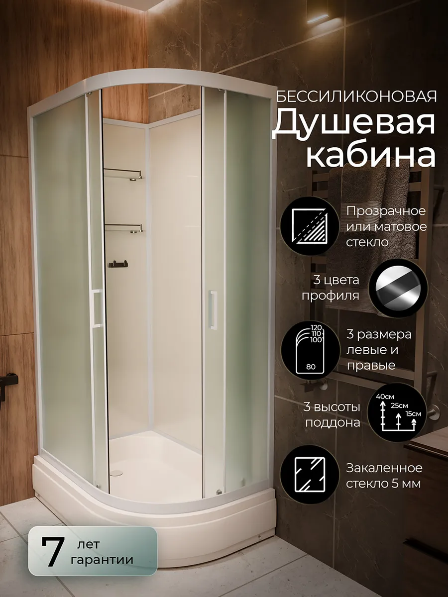Душевая кабина F412 1L M White без крыши