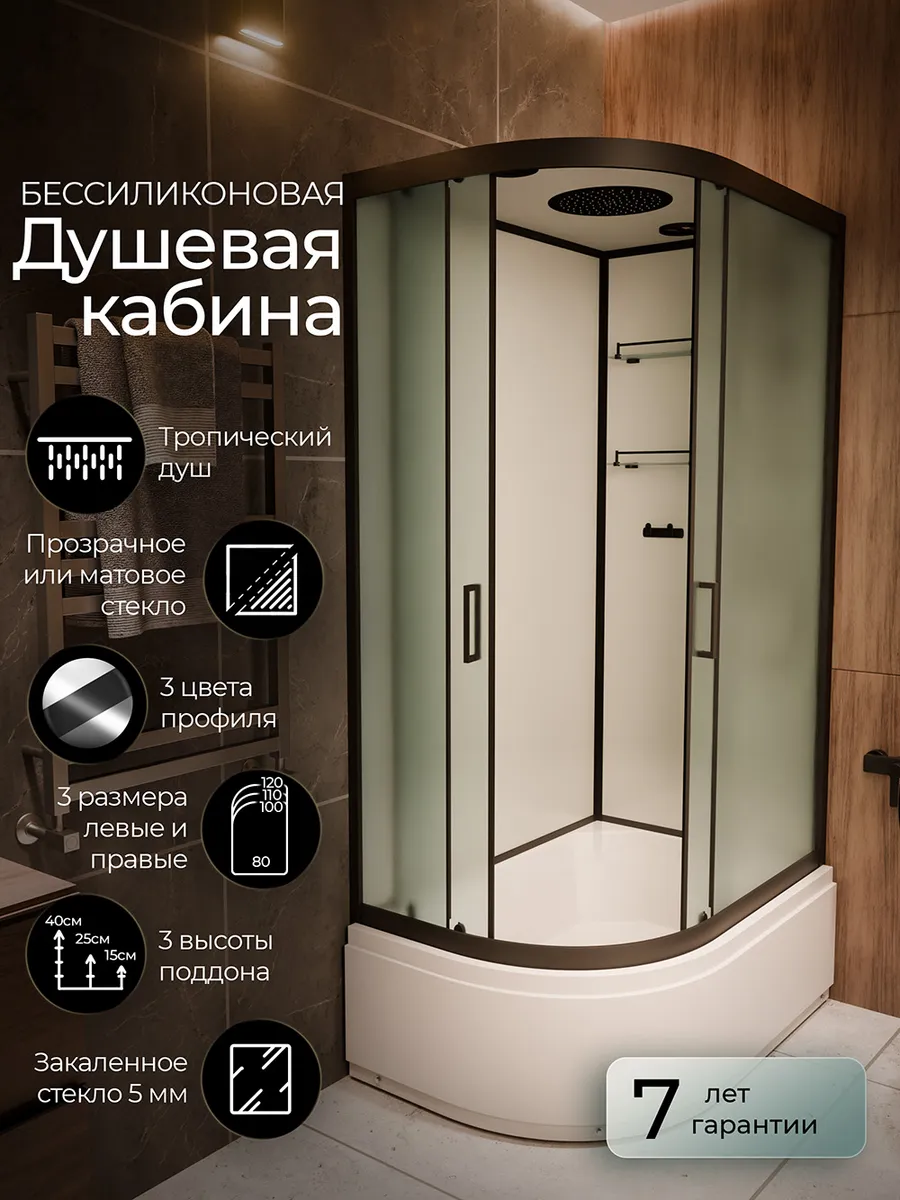 Душевая кабина F412 2R M Black