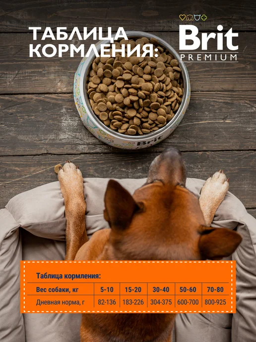Сухой корм БРИТ ПРЕМИУМ Высокой Затратой для собак, курица, 3 кг, фото 2