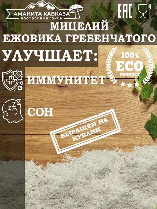 Мицелий Ежовика Гребенчатого 100 гр, 100 г