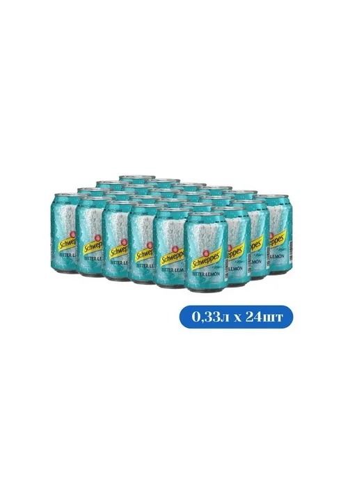 Schweppes Газированный напиток Bitter Lemon 0,33л.*24шт, 330 мл, 24 шт, фото 3