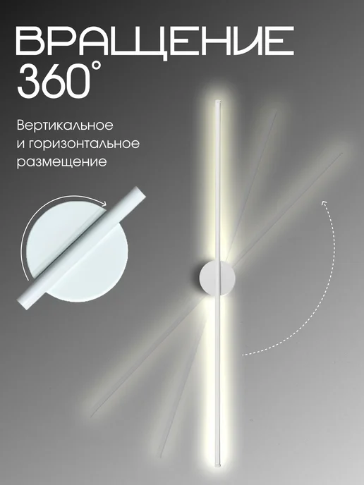 KIMDOM Светильник бра настенный светодиодный, белый, фото 4