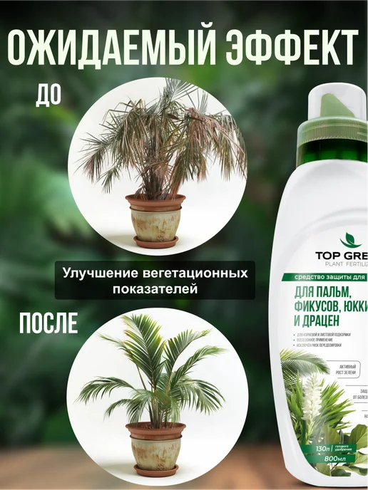 TOP GREEN Удобрение для комнатных растений, сада и огорода весна, зеленый, фото 4