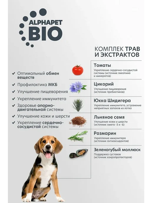 Сухой корм AlphaPet WOW Сердцем для собак, средние, говядина, 7 кг, фото 4