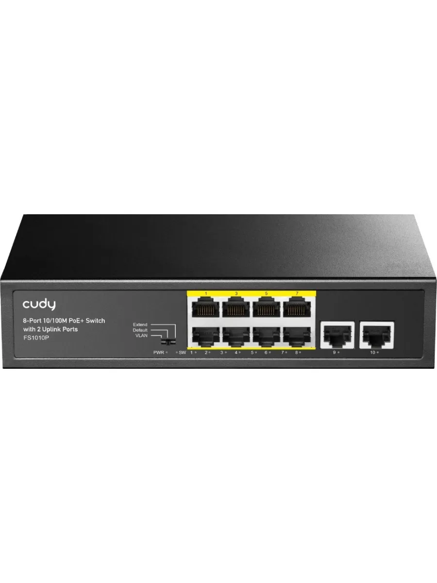 Коммутатор FS1010P (L2) 10x100Мбит с 8PoE+ 120W