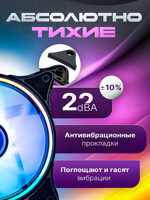 Gaming FAN Вентиляторы для ПК 120 мм с ARGB подсветкой и контроллером, вариант, фото 3