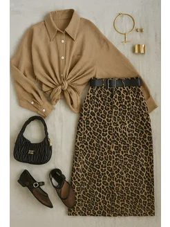 Юбка джинсовая миди с разрезом спереди