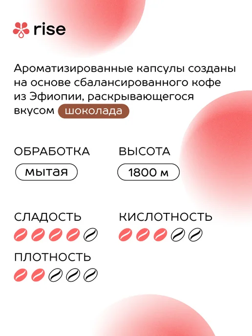RISE Кофе в капсулах для кофемашины Nespresso Шоколад 10 шт, 10 шт, фото 2