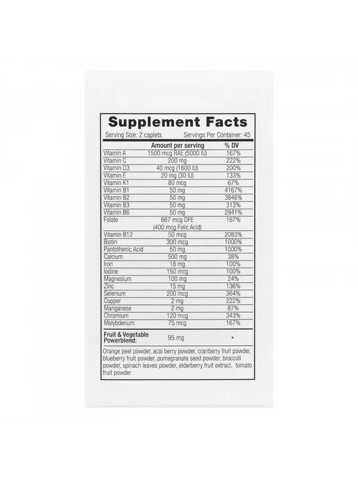 Fitnessland Комплекс витаминов Women's Multivitamin formula 90 каплет, вариант, фото 2
