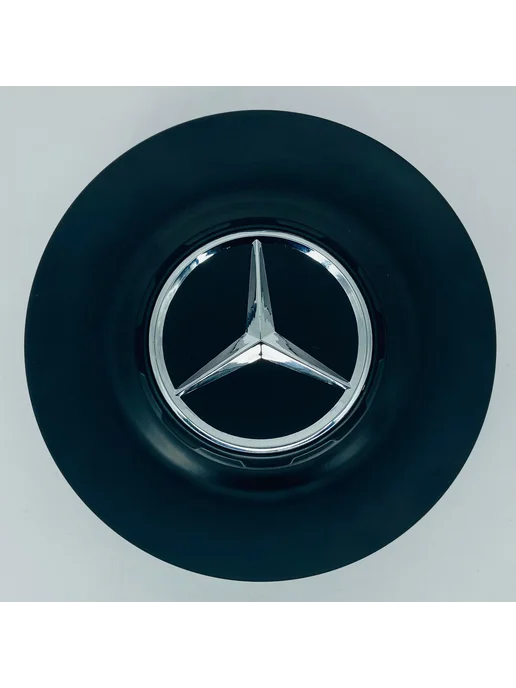 Колпак на диск Mercedes AMG A0004001100 (хром), черный