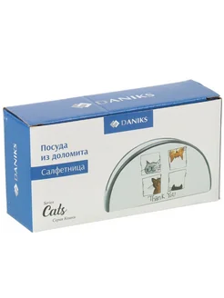 Салфетница из доломита 13.3х3.7х7.1 см Daniks. Цвет белый. Вид 5.