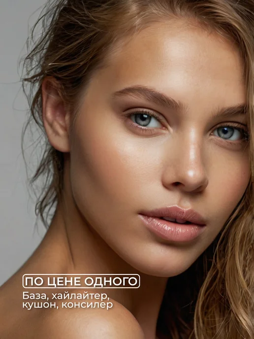RAIZA 4в1 Набор, Хайлайтер для лица, база, консилер, пудра, вариант, фото 6