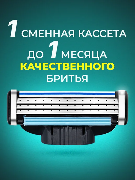 совместимый с мужской бритвой станок для бритья с кассетами…, черный, 5 шт, фото 6
