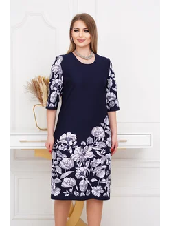 Платье больших размеров Кадре adenashop 320741006 купить за 1 036 ₽ в интернет-магазине Wildberries