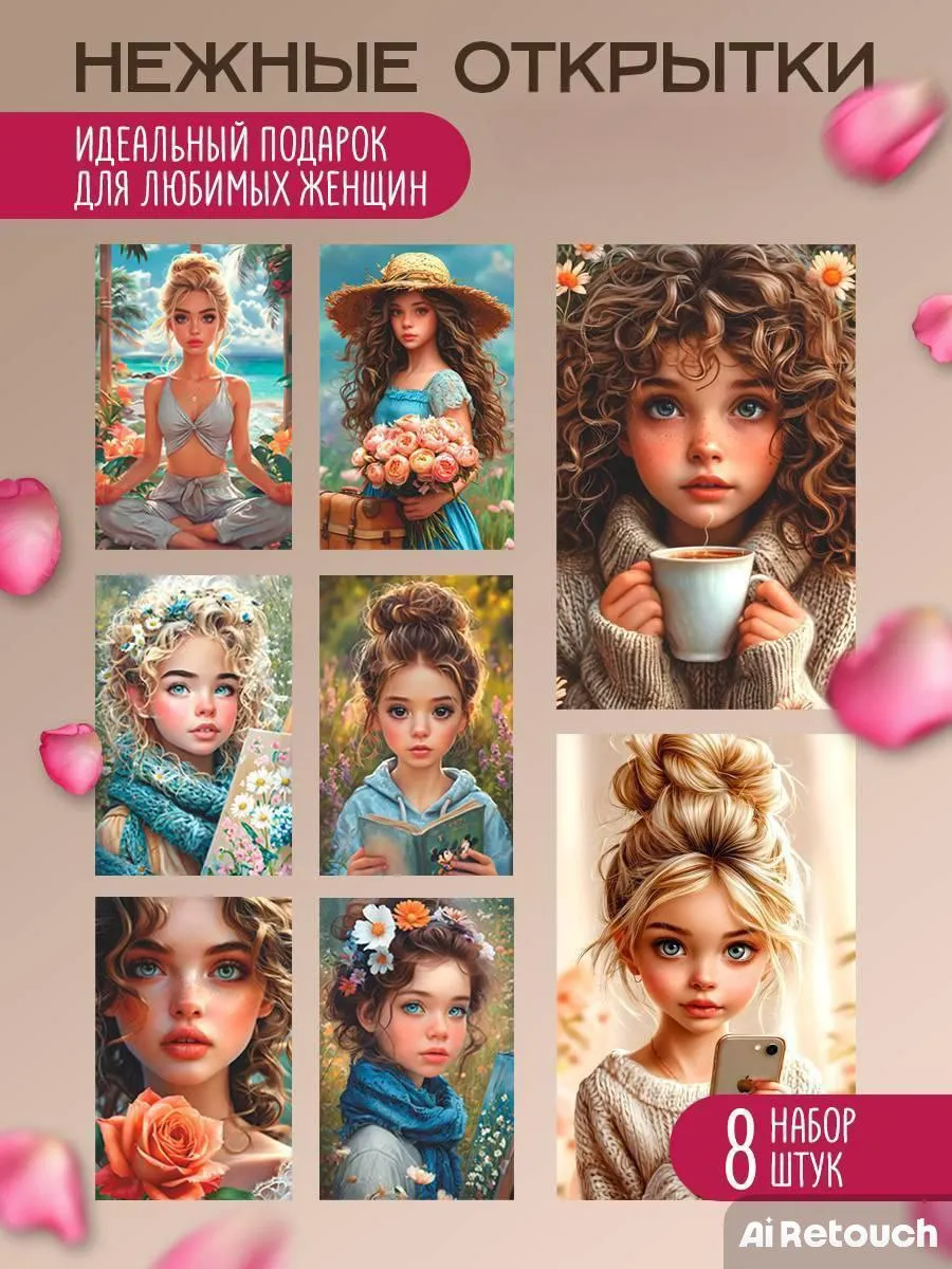 Открытки для подруг мини