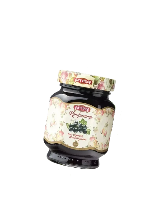 Ратибор Конфитюр из черной смородины 350гр (Набор из 4 шт), 350 г, 4 шт, фото 4
