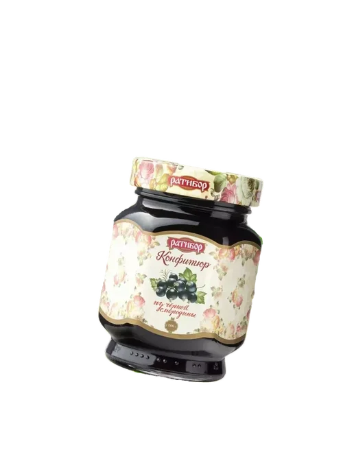 Ратибор Конфитюр из черной смородины 350гр (Набор из 4 шт), 350 г, 4 шт, фото 5