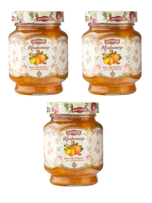 Ратибор Конфитюр из апельсина с лимоном, 3шт по 350гр, 3 шт, 350 г, фото 7