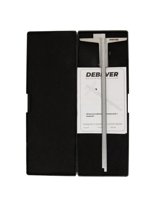 Debever Machining Solutions Штангенглубиномер нониусный с зацепом 200 мм, 0.05 мм, 200, фото 4