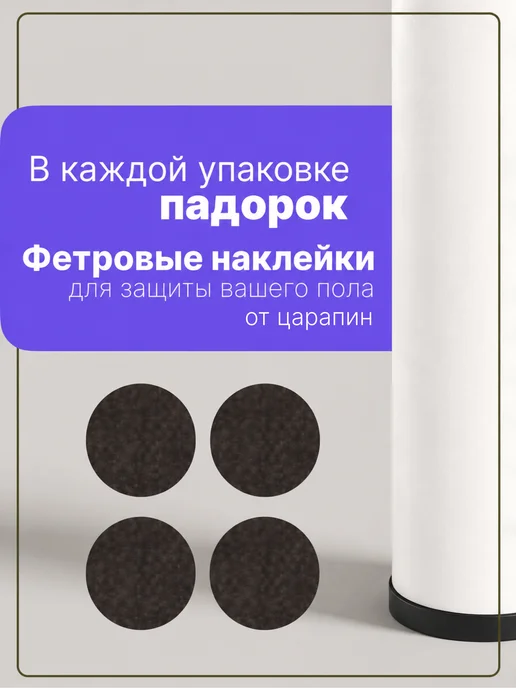 Фабрика мебельной фурнитуры Ножки для мебели регулируемые металлические 25 см хром, белый, фото 5