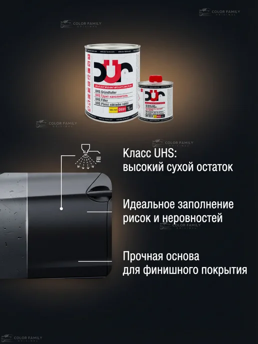 dur Акриловый грунт для авто серый, серый, фото 6