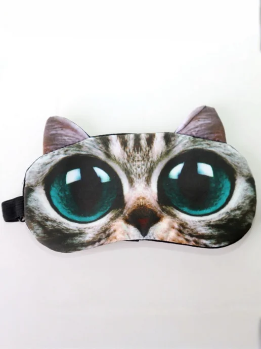 Meowpeople Маска для сна с гелевым вкладышем смешная, голубой, фото 2