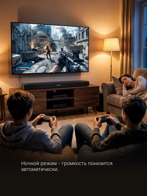 Триколор Саундбар для телевизора, Dolby Atmos, Bluetooth, черный, фото 3