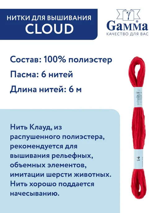 GAMMA Набор нитки мулине 50 шт для вышивания, 7 шт, фото 2