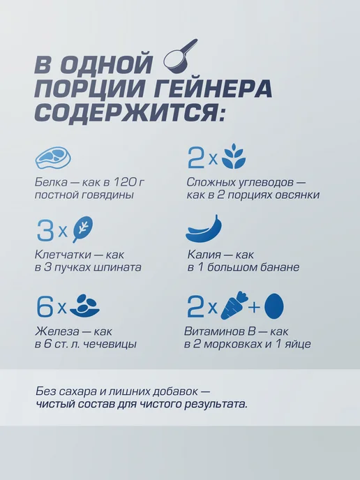 SIBERIAN NUTROGUNZ Набор 2 Гейнера со вкусами Печенье, 2кг и Клубника 3,6кг, 2 кг, 3,6 кг, фото 7