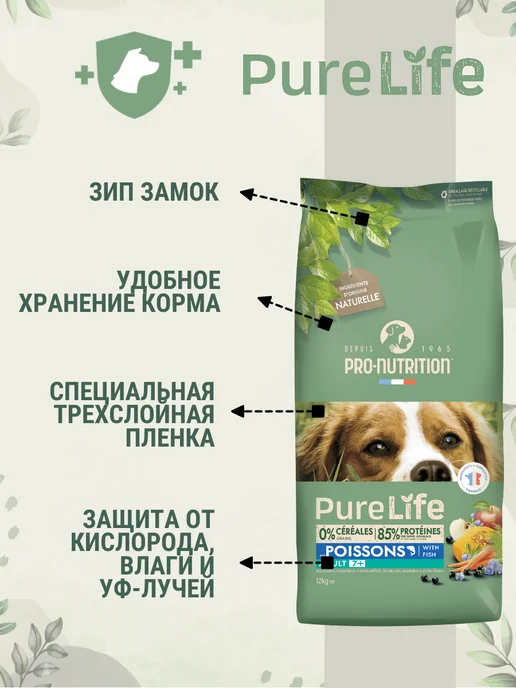 Сухой корм Flatazor Pure Life для собак, пожилые, 12 кг, фото 3
